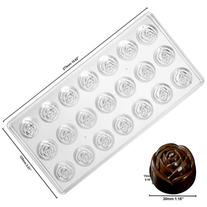 Molde de plástico para Chocolate, policarbonato, 24 cavidades, forma de olivario, PS, 15 años de fábrica - Product Image 5