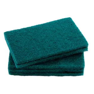Kitchen Cleaning Pad Abrasive Nylon Green Scouring Pad As Picture 15*10*0.8CM Sustainable 1000bags 5pcs/set Chemical Fibre Reach