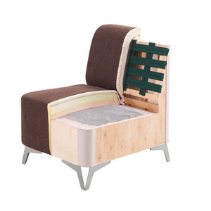 भूरे रंग के कपड़े डबल सीटर कोनर सोफे SF-025-2 - Product Image 3