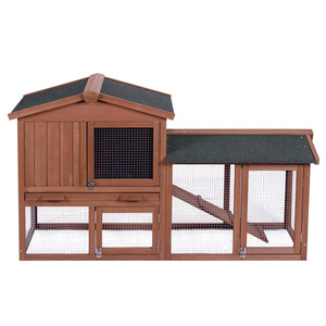 SDR003 China Fujian Profesional Manufacture Wooden Kennel Design Rabbit Hutch