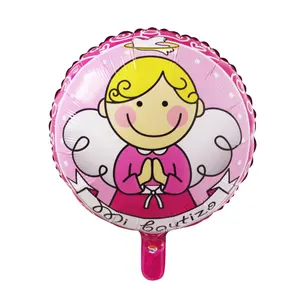 TF Christening my baptism foil balloon mi boutizo Spanish word baby shower decoration for boys pink kits first birthday party