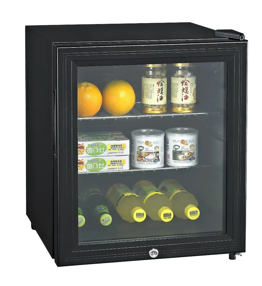 CICO 42L Mini Bar kulkas pintu kulkas BC-42A kulkas dengan kaca portabel pintu Rv kompak Hotel Bar 70 putih atau hitam 220