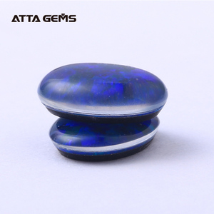 K14 <span class=keywords><strong>azul</strong></span> Oval Cut 9X7mm verde ópalo sintético opal gemstone <span class=keywords><strong>precio</strong></span> doublet opal - Product Image 3