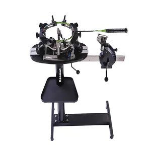 Stand manual stringing machine for tennis and badminton rackets for personal use with easy operation