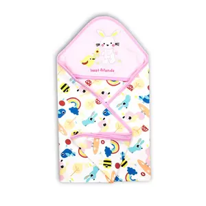 סין חדש עיצוב מודפס חמוד דפוס 100% כותנה בטוח תינוק שמיכת החתלה - Product Image 1