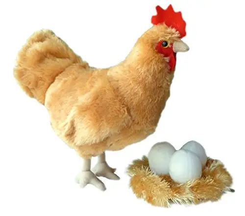 Realistische Pluche Staande Kip Kip Met Eieren En Nest Knuffel Knuffel