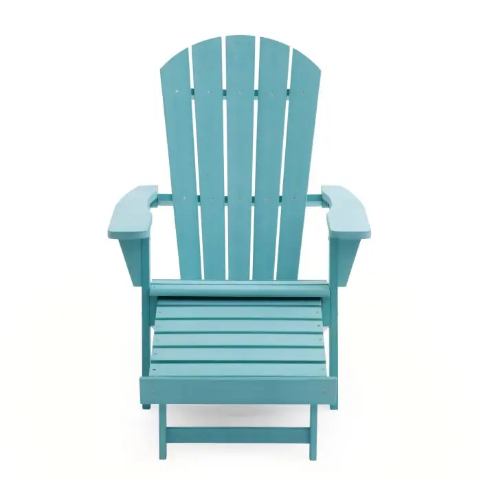 Hot Koop Sky Blue Houten Aangenaam Bay Acacia Adirondack Stoel Met Gratis Bijzettafel