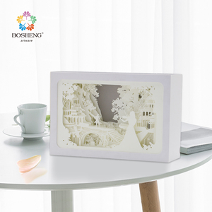 Lámpara <span class=keywords><strong>de</strong></span> Papel Tallado con Diseño Creativo <span class=keywords><strong>de</strong></span> Arte Folclórico Navideño, <span class=keywords><strong>Caja</strong></span> <span class=keywords><strong>de</strong></span> Luz 3D, Decoración para Encimera del Hogar, Lámpara <span class=keywords><strong>de</strong></span> Mesa, <span class=keywords><strong>Caja</strong></span> <span class=keywords><strong>de</strong></span> Sombra - Product Image 1