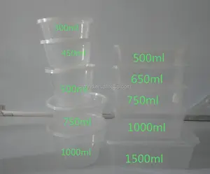 Contenitore per alimenti in plastica trasparente a gamma completa