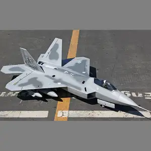 Avión a control remoto de espuma alimentada por chorro de F-22, modelo balsa