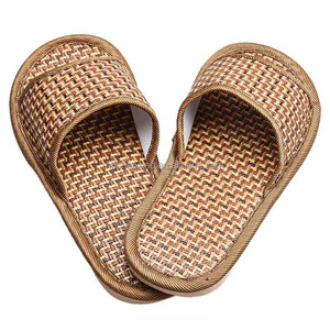 Nouvelles pantoufles d'été 2023 pour la maison, antidérapantes, en <span class=keywords><strong>bambou</strong></span>, pour femmes et hommes, pantoufles en <span class=keywords><strong>bambou</strong></span> pour la maison - Product Image 4