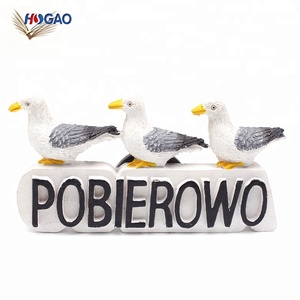 hogar regalos de empresa 2018 resina al por mayor Gaviota animales creativo imán para la fiesta de cumpleaños oficina en casa - Product Image 1