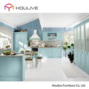 Luce blu stile country <span class=keywords><strong>francese</strong></span> acero armadio da <span class=keywords><strong>cucina</strong></span> in legno <span class=keywords><strong>cucina</strong></span> - Product Image 5