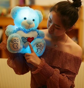2018 Hot 7 Cambiamento di Colore della luce di Notte Up Teddy Bear Peluche Giocattolo Led Del Cuore di Amore Teddy Bear Animali di Peluche di San Valentino regalo di Giorno - Product Image 6