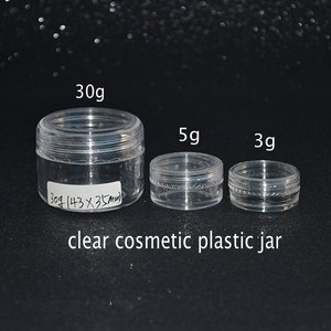 Uv ג 'ל אקריליק תכשיטי מדגם קוסמטי סירי מיכל 1g 3g 5g 3ml 5ml שקוף ברור פלסטיק צנצנת לנייל צילינדר אבקה - Product Image 3