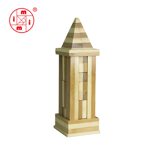 Tour à vis en bambou <span class=keywords><strong>3D</strong></span>, <span class=keywords><strong>puzzle</strong></span> éducatif en matériaux recyclés - Product Image 2