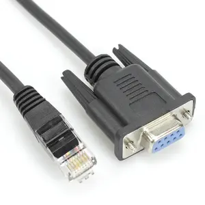 计算机定制rj45到db9端口串行电缆RS 232 8P8C公对母