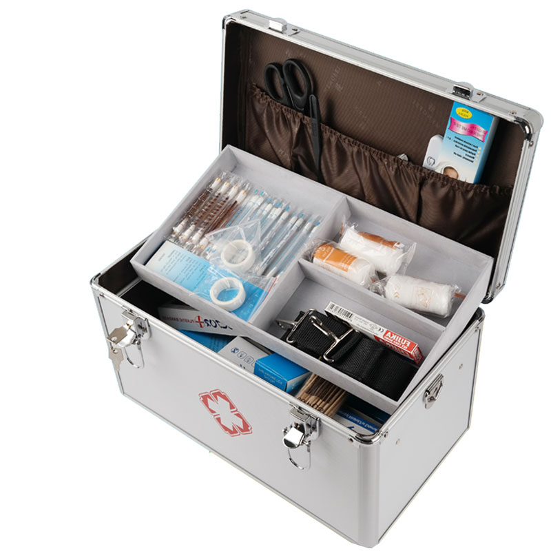 Aluminum First Aid Kit Medical Storage Case