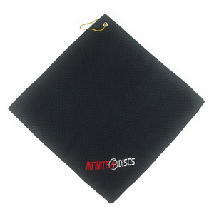 Panno per asciugamano da golf in <span class=keywords><strong>microfibra</strong></span> con gancio per grommet super morbido con logo personalizzato - Product Image 1