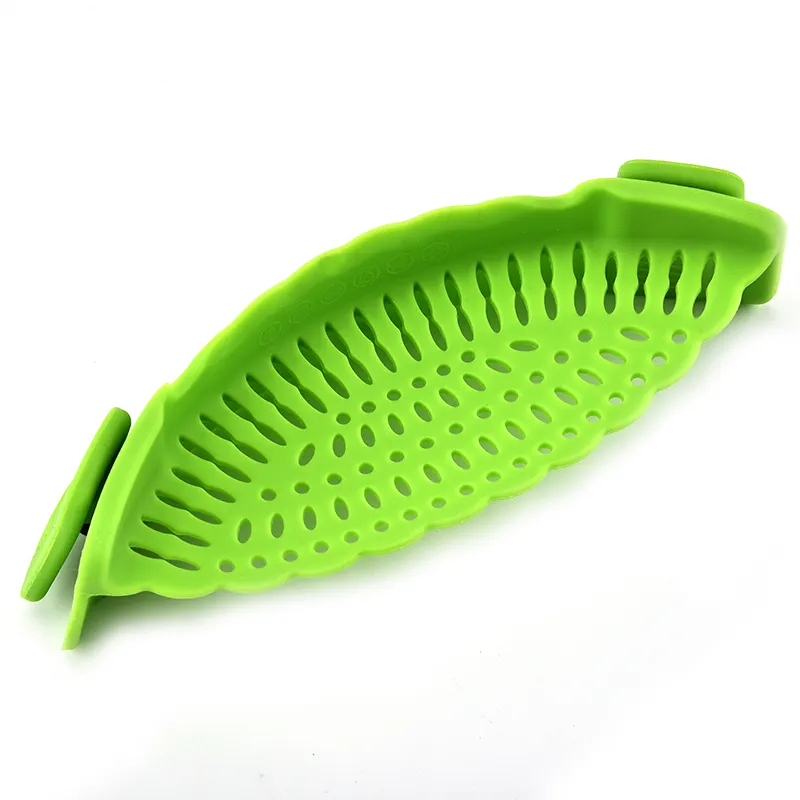 Gros vert Écologique de Fruits de qualité filtre végétal outils de cuisine silicone crépine