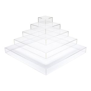 Exhibidor de Acrílico Transparente para Buffet - Pirámide de 5 Niveles - Product Image 1