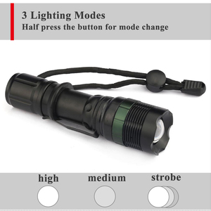 Torce elettriche ricaricabili potenti delle torce elettriche 18650 di XPE <span class=keywords><strong>Led</strong></span> per la lega di alluminio ricaricabile di campeggio della batteria <span class=keywords><strong>10</strong></span>