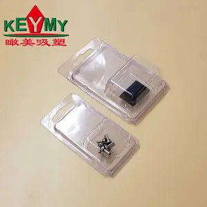 Custom plastic clear blister clamshell for metal parts in Shenzhen