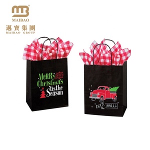 Tùy Chỉnh Logo Mua Sắm Bao Bì Glitter Wine Kraft Brown Paper Số Lượng Nhỏ Mini Quà Tặng Giáng Sinh Túi Với Số Lượng Lớn Với Xử Lý - Product Image 6