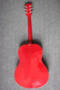 Weifang Rebon Dobro akoestische gitaar in cherry sunburst kleur
