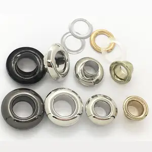 זמירה בגדי אתחול התגלגל Gunmetal רוז זהב גודל קטן 17 Mm 8 Mm פליז חריר Grommet מכונת כביסה