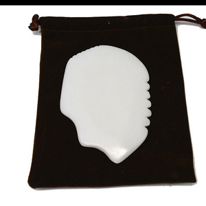 Manual Massage Scrapping Tool Natural <strong>White</strong> <strong>Jade</strong> <strong>Gua</strong> <strong>Sha</strong> Health Healing Care Massage Stone Bian Stone Guasha - Product Image 5