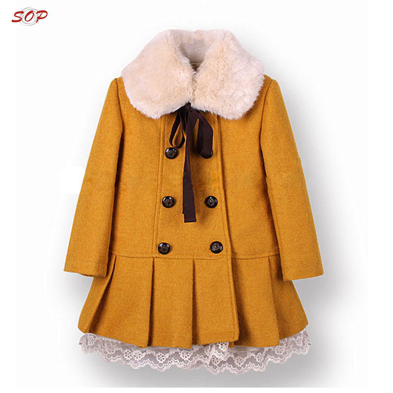Shop Our New Design Lace Girl Dress Formal Coat for Winter