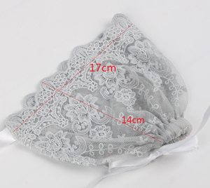 Vente chaude 2024 2024 nouveau-né bébé fille dentelle ruban de soie casquette réglable chapeau broderie fleur <span class=keywords><strong>photo</strong></span> accessoires faveurs bébé chapeau - Product Image 2