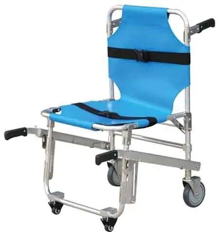 เก้าอี้บันไดอลูมิเนียมน้ำหนักเบารถพยาบาลยกแพทย์