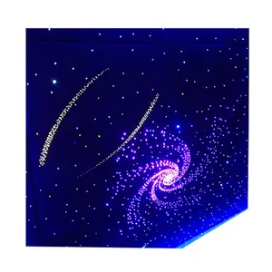 Panel Lampu Langit-langit Bioskop Rumah LED Ubin Cahaya Bintang dengan Nebula Efek Bulan Berbintang