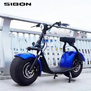 SIBON 48V 800W lithium battery fat tire disc brake electric scooter chopper