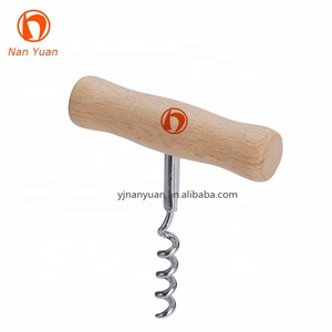 <span class=keywords><strong>Sacacorchos</strong></span> de vino con mango de madera en forma de T inoxidable de metal - Product Image 6
