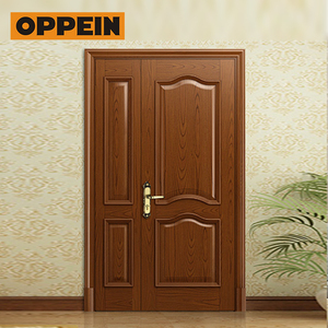 Oppein américain style personnalisé <span class=keywords><strong>teck</strong></span> plis en bois <span class=keywords><strong>massif</strong></span> modèles de portes d'intérieur - Product Image 1