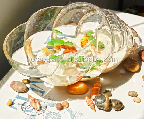 Hand Made Thổi Trang Trí Seashell Thiết Kế Glass Vase, Antique Flower Vase Và Owl Trang Trí Nội Thất