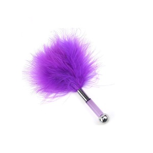 大人の大人のおもちゃBDSMいたずらボンデージフェザーティックラー、アクリルハンドル付き - Product Image 4