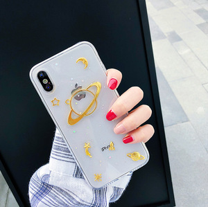 Stereoscopico Universo Spazio anello in Oro Brillante Luna Stat Pianeta Polvere Cellulare Mobile Casse Del Telefono Sacchetti Della Copertura Posteriore Per il <span class=keywords><strong>iphone</strong></span> 6 7 <span class=keywords><strong>8</strong></span> più di X - Product Image 4