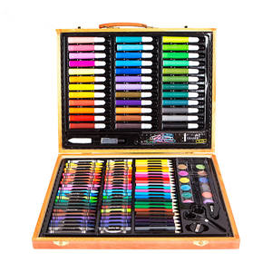 أفضل هدية للأطفال: مجموعة رسم وتلوين خشبية مكونة من 150 قطعة مع أقلام تلوين وأقلام شمع وأقلام رصاص ملونة - Product Image 2