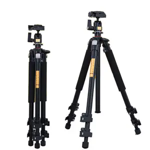 Chân máy chuyên nghiệp ảnh máy ảnh 55.5 '' máy ảnh du lịch chân máy tripod damping bóng head nhôm compass xây dựng máy ảnh tripod