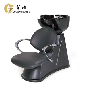 Salone di bellezza nero marrone Shampoo sedia letto lavaggio dei capelli per mobili da salone di barbiere