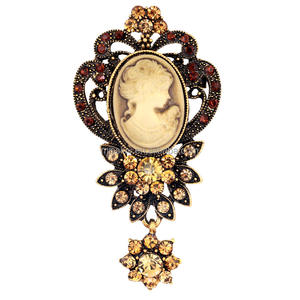 <span class=keywords><strong>Broche</strong></span> vintage en cristal avec motif de <span class=keywords><strong>camée</strong></span>, bijoux de mode, <span class=keywords><strong>broche</strong></span> ovale avec portrait de tête de reine pour les souvenirs de mariage, cadeaux - Product Image 1
