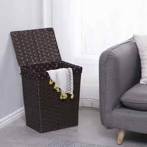 PP Handles Laundry Linen Basket Bin Bathroom <strong>Storage</strong> <strong>Hamper</strong> with Lid - Product Image 3