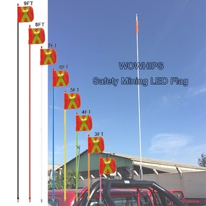 6ฟุต/7ฟุต/8ฟุต/9 10ft Non-แสง <span class=keywords><strong>ATV</strong></span> Offroad เสาธงสะท้อนแสงธง Quick Release Mount ความปลอดภัยเสาธง - Product Image 3