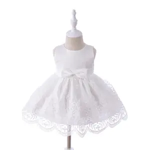 New fashion pink new born fancy dress costumes baby girls infant wedding birthday party wear dress 0-3month