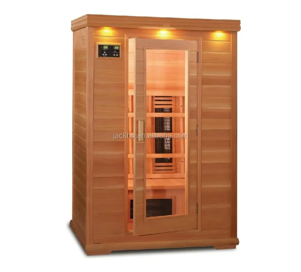Desain Eropa Deluxe Nyaman Inframerah Sauna Kamar, 2 Orang Sauna