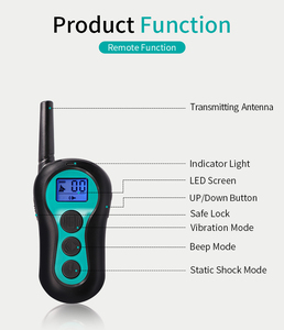 Collar de Adiestramiento para Perros con Control Remoto Recargable e Impermeable, con Alcance de 500 Metros, para el Control del Comportamiento Canino - Product Image 3